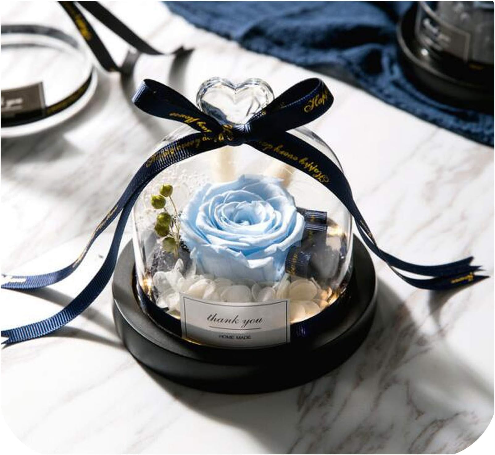 Sharing lives Preserved Exclusive Rose in Glass Dome with Lights Eternal Real Rose Mother's Day GIF,004