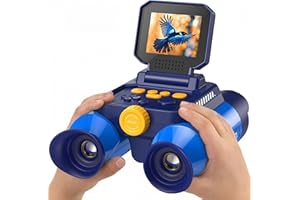 Binoculars Kids with Night Vision, Ahalfcit Kids Binoculars 2.4" HD Screen &10X Zoom for Photo and Video - Outdoor Adventure 