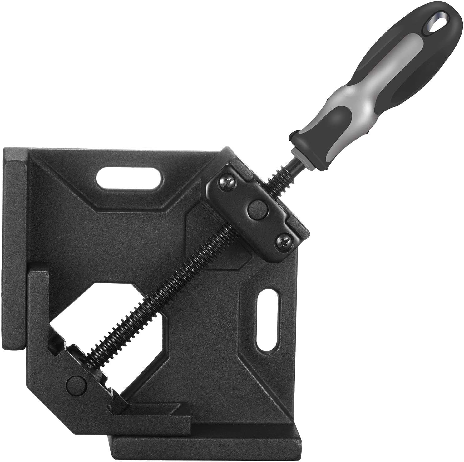 90° Right Angle Clamp/Corner Clamp with Aluminum Alloy Body, Adjustable Swing Jaw, Upgrade Steel Nut for Carpenter Welding Woodworking Doweling Engineering Photo Framing Aquarium Cabinet Water Tank