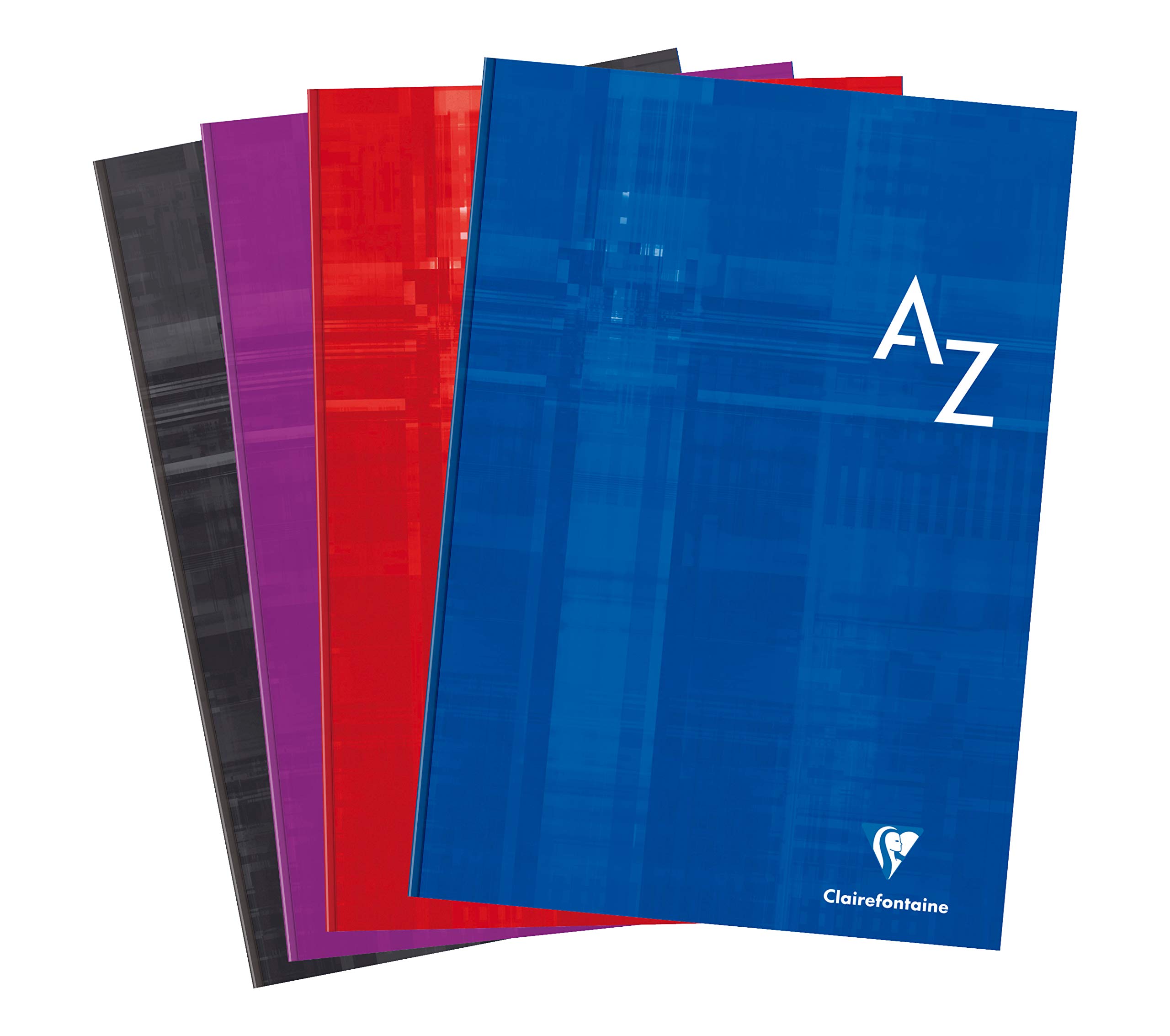 Clairefontaine 9049C - One Hardcover Rigid Index Book - A4 21x29,7 cm - 192 Small Square Pages - 90 g White Paper - Laminated Card Cover - Random Colour