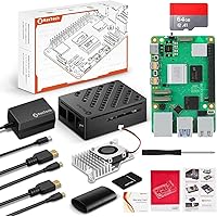 RasTech Raspberry Pi 5 8GB Kit 64GB Edition with Active Cooler,27W 5.1V5A USB-C Power Supply,Pi5 8GB Board,64GB Card Readers 