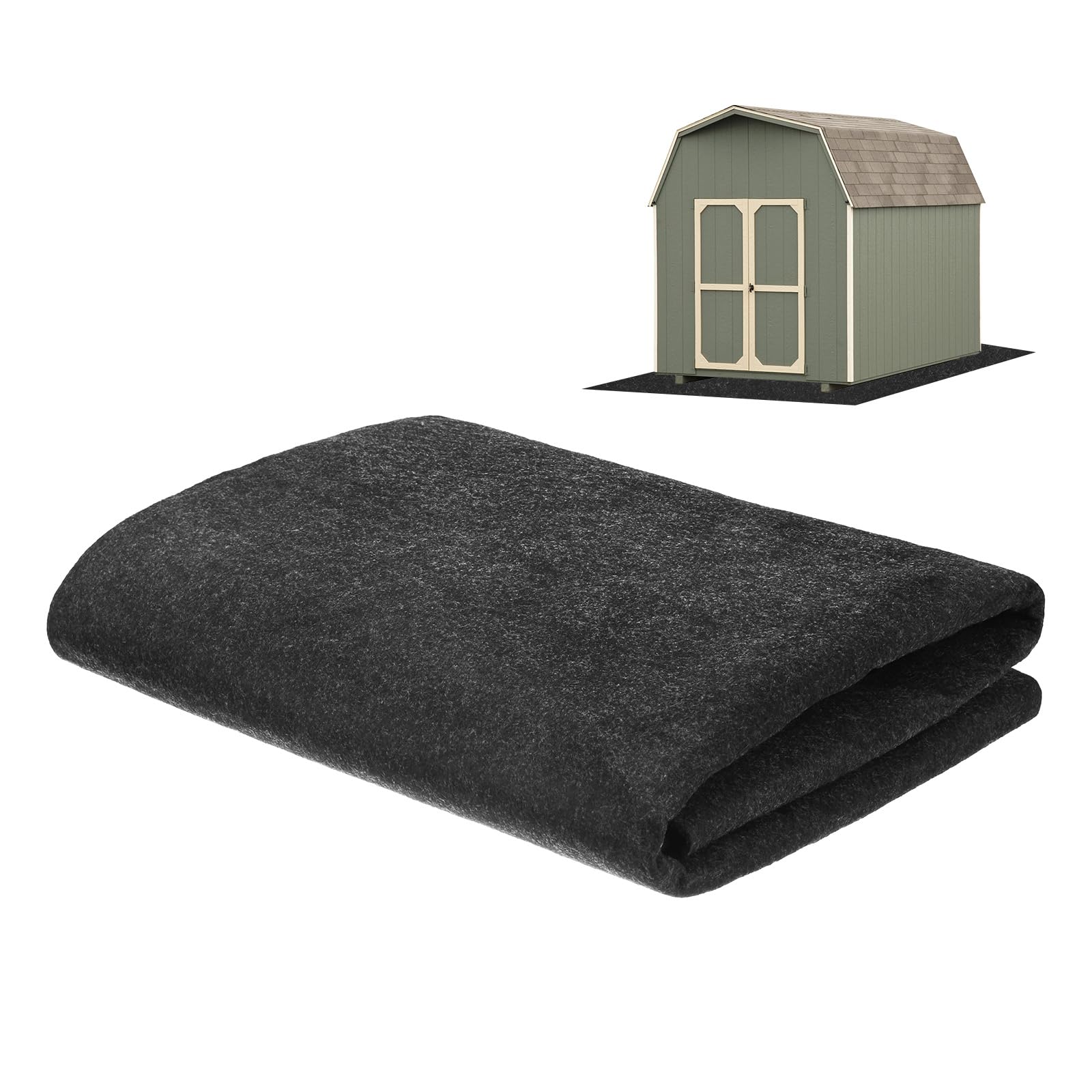 M METERXITY Outdoor Storage Shed Mat, 2x5 FT Waterproof Small Shed Flooring Mat for Patio Furniture Floor Protecting from Wear/Liquid/Dust/Oil, Non-Slip Carport Pad [Grey]