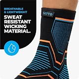 VITTO Ankle Support for Sprained Ankle Multi Zone Compression Sleeve Large Pair view 3