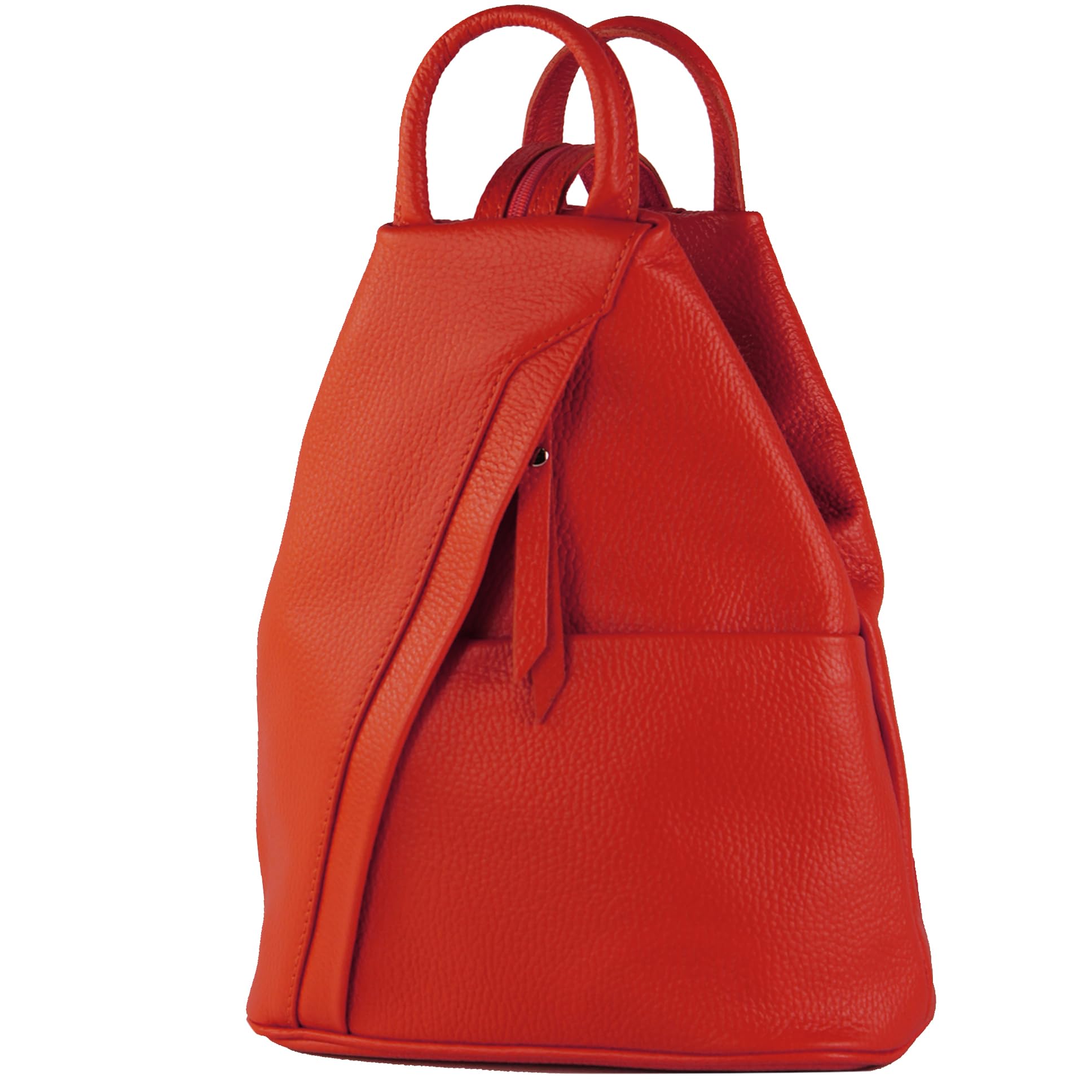 modamoda de - T180 - ital Ladies backpack bag nappa leather, Colour:red