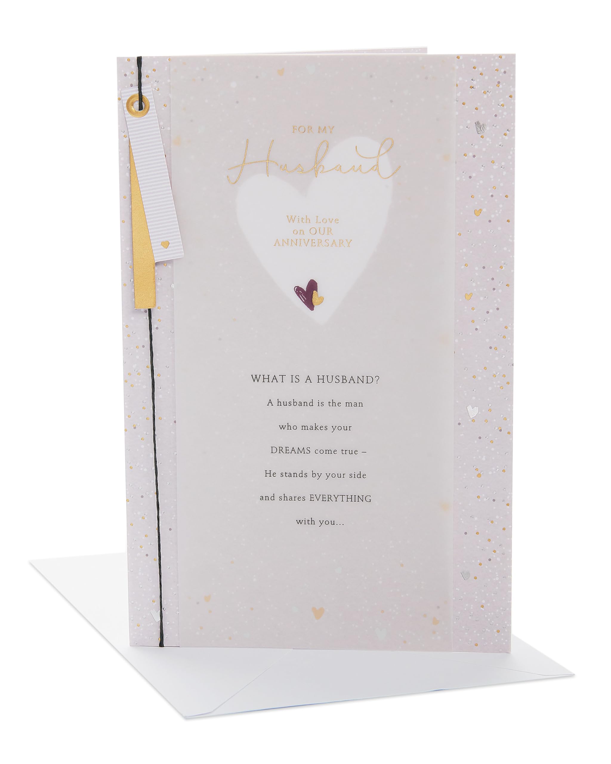 UK Greetings | Wedding Anniversary Card for Husband | Happy Anniversary | Him, Boys, Men | Sentimental Design | With Envelope | 184 x 279 mm