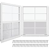 Tandefio 2 Pcs 18'' x 23'' White Shed Window