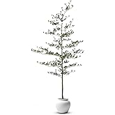Everleaf 7.2 ft Tall Faux Black Olive Tree, Shady Lady – Artificial Indoor Tree with Bendable Branches for Modern Home, Living Room, and Interior Decor Style