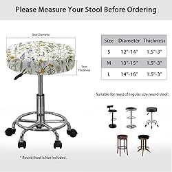 LJMKZJN Watercolor Floral Print Bar Stool Covers