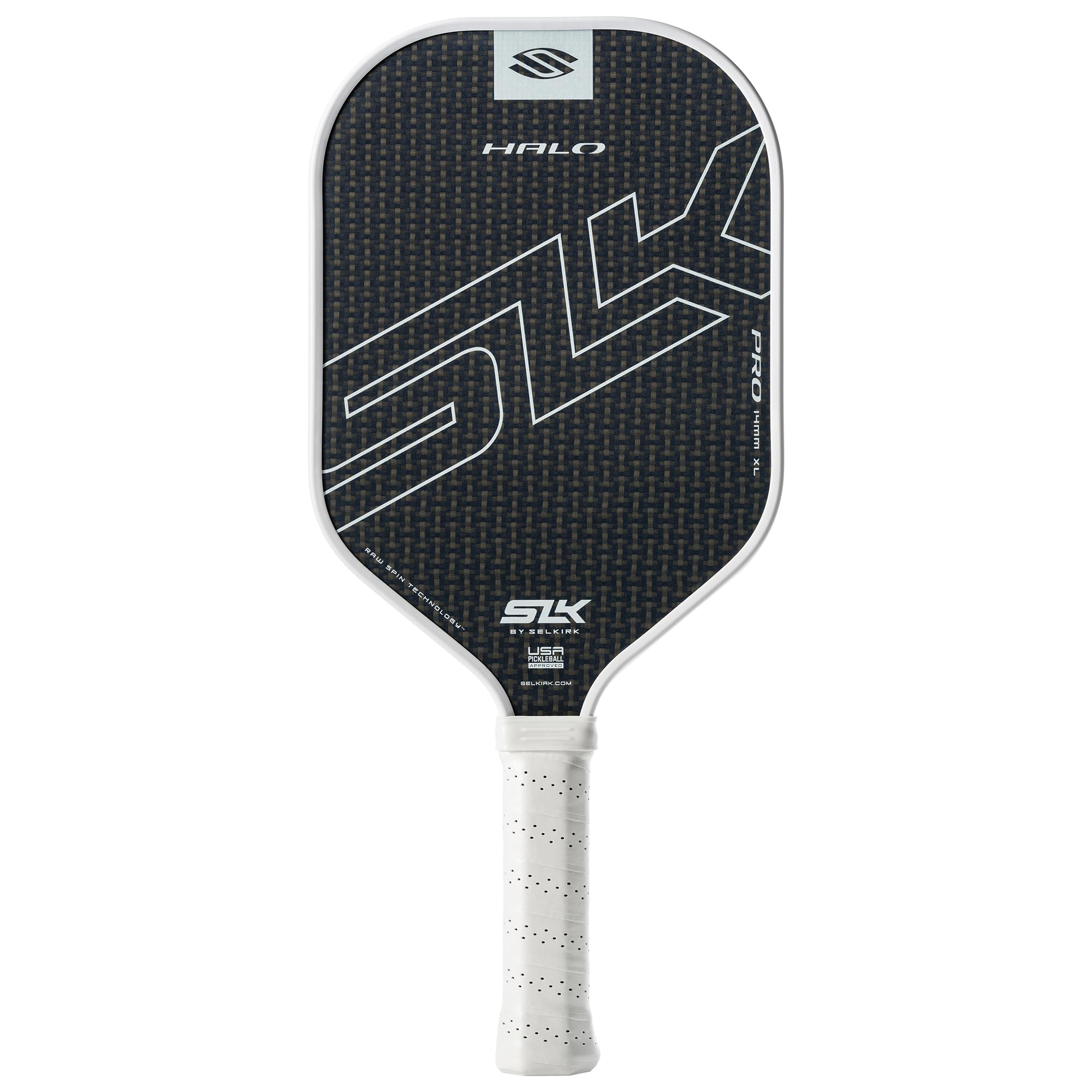Selkirk Sport SLK Halo Pro Pickleball Paddle | Raw Carbon Fiber Pickleball Paddles with a Rev-Core Power Polymer Core | Designed for Ultimate Spin & Power | Black