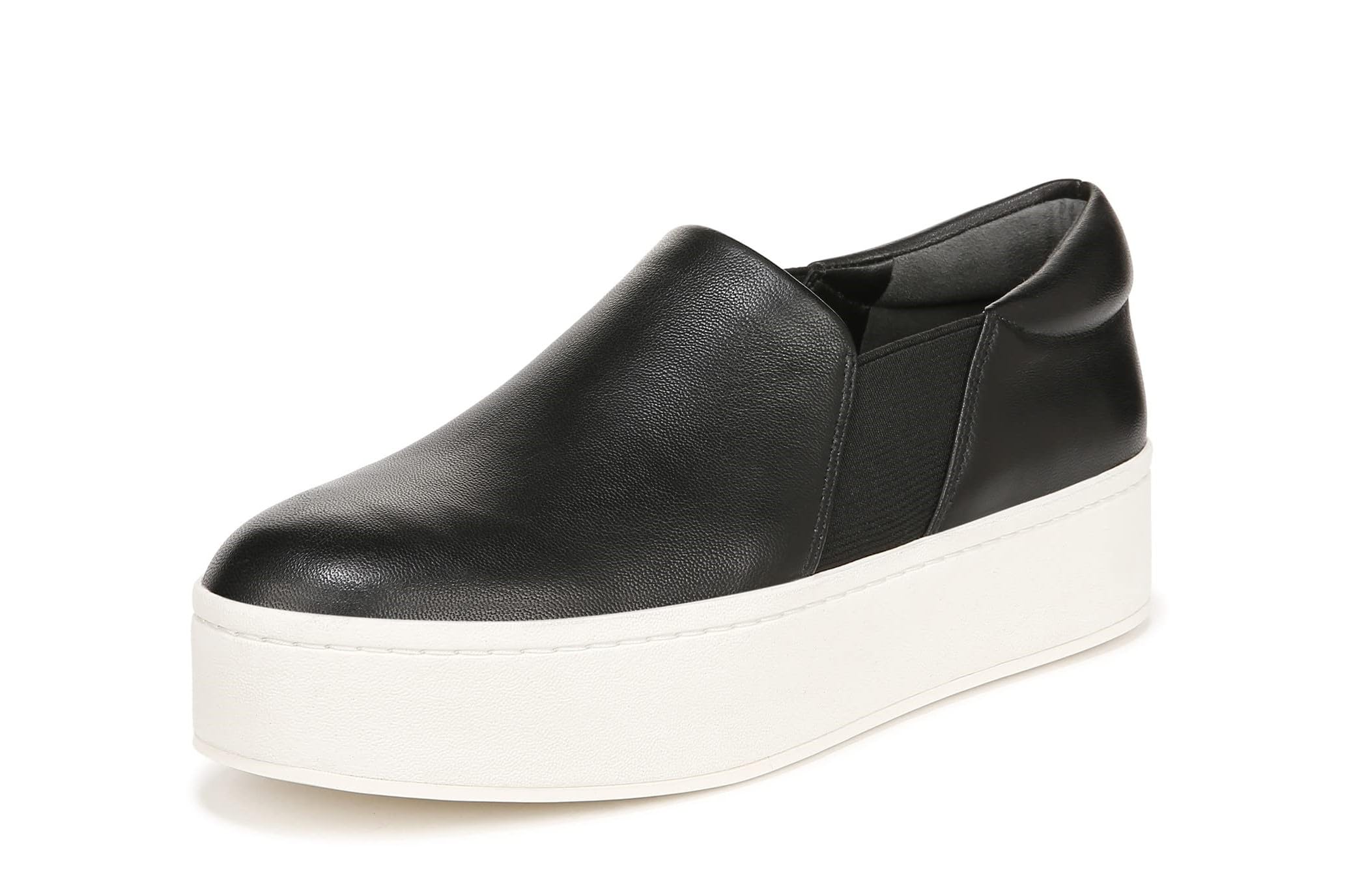 Vince Womens Warren Platform Slip On Fashion Sneakers Black Leather 13 M