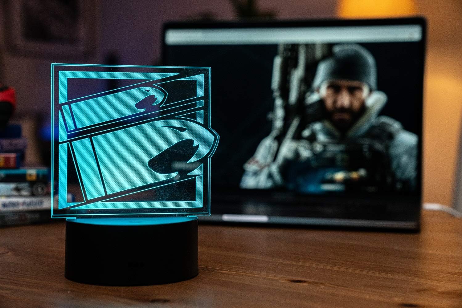 Six Siege LED Lamp - Buck Operator - Rainbow Six Siege Decor for The Bedroom or Gaming Studio - Color Changing LED Nightlight Great for Cosplay Photoshoots with Any R6 Character