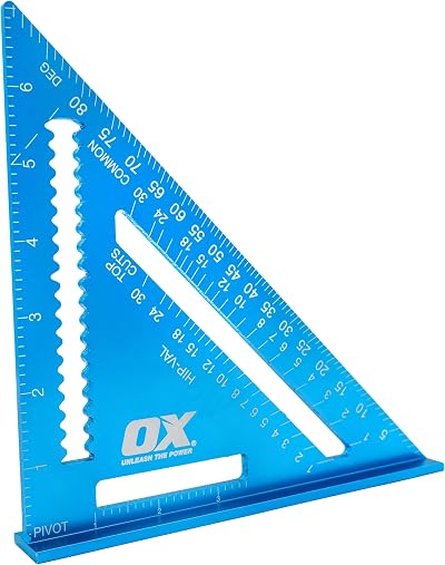 OX Tools Pro Aluminium Rafter Square 180mm Blue Pack of 5