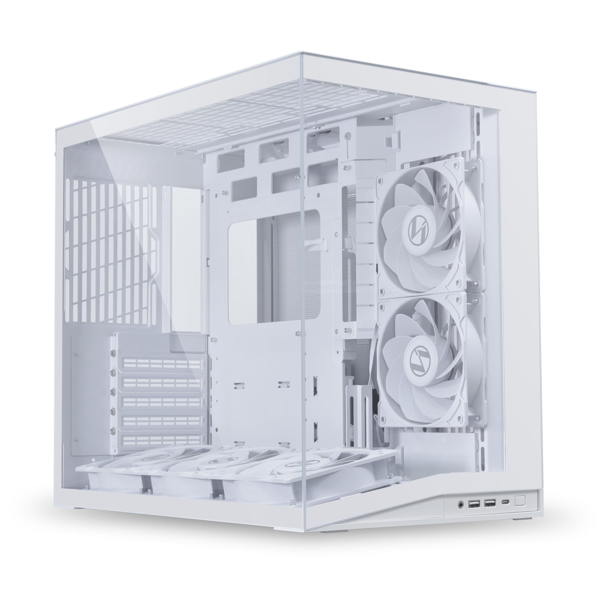 Photo 1 of ***Top is broken/ben***LIAN LI O11D MINI V2 Flow | Compact ATX Mid-Tower Airflow Computer Case | Panoramic View | High-Performance Airflow | Includes 5 x 120mm Reverse Blade Fans | Cable Management | White (O11DMIV2FW)***Top is broken/ben***