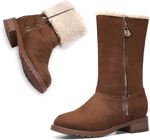 calf high winter boots
