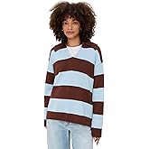 English Factory Women's Stripe Rugby Collared Sweater