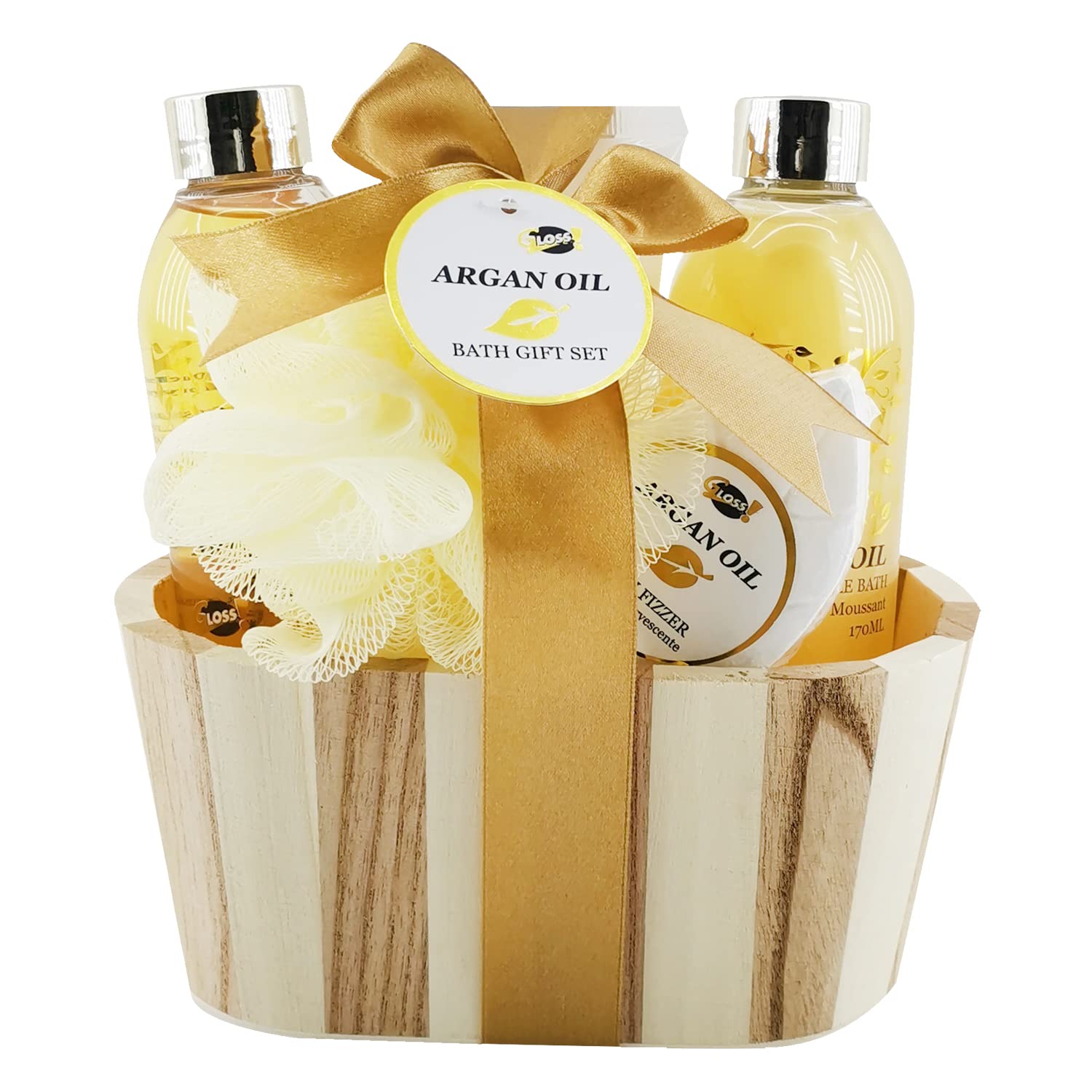 Bath Gift Set - Argan Oil - 4 Pcs - Gift box, Christmas gift, gift for woman