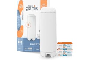 Diaper Genie Signature Gift Set | Includes Easy Roll Refill with 48 Bags | Holds Up to 2256 Newborn Diapers