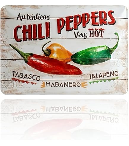 thumbnail image 2 of Chilli Pepper Knowledge Metal Tin Sign Types Of Chillies Chart Wallart Artwork Poster Farm School Office People Cave Bedroom Li 2 of 13