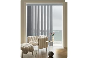 Graywind Vertical Window Blinds Patio Door Blinds Light Filtering Privacy Track Slats Set Sliding Doors Solar Shades Customiz