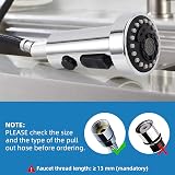 Hibbent 3 Function Kitchen Sprayer Head G1/2 Chrome Pull Out Replacement view 4