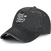 Fenmshairy Women's Pool Hair Don't Care Hat for Men Women, Adjustable Vintage Distressed Washed Baseball Cap for Dad Mom