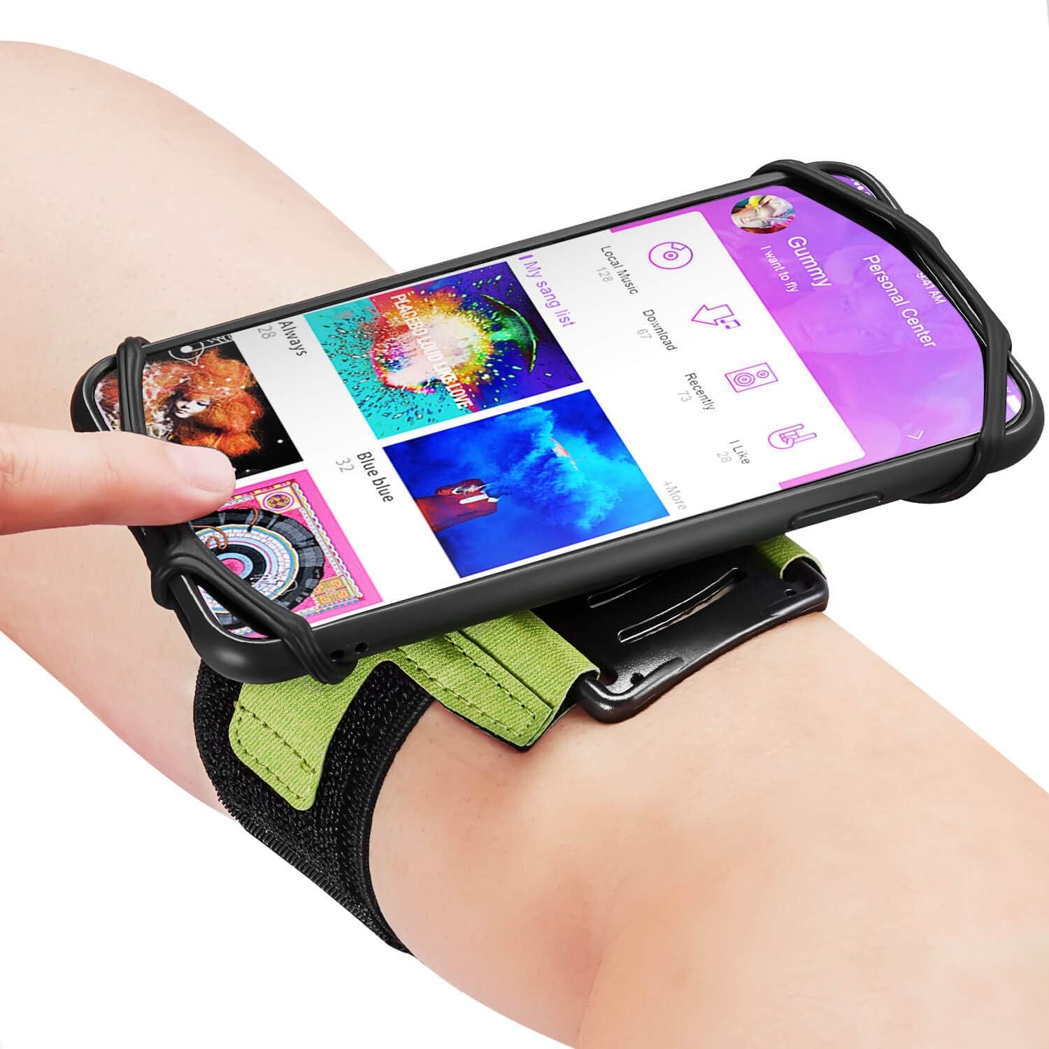 Newppon 180° Rotating Armband with Waterproof Bag for Apple iPhone 11 Pro Max Xs XR X 8 7 6 6S Plus Galaxy S9+ S9 S8 S7 S6 Edge Note 8 Huawei P10 Mate,for Walking Jogging Biking Exercise Workout