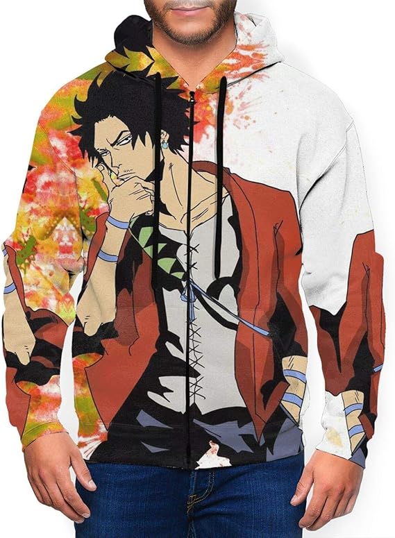 Samurai Champloo Men Hooded Pullover 3D Print Full-Zip Hoodie: Amazon.ca: Clothing & Accessories