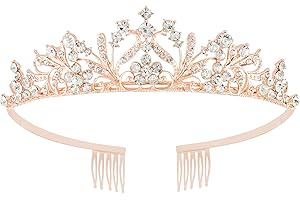 Vovii Tiaras for Girls Princess Crown Headband Birthday Queen Colorful Rhinestone Shiny Multicolor Tiara for Women Princess Decoration