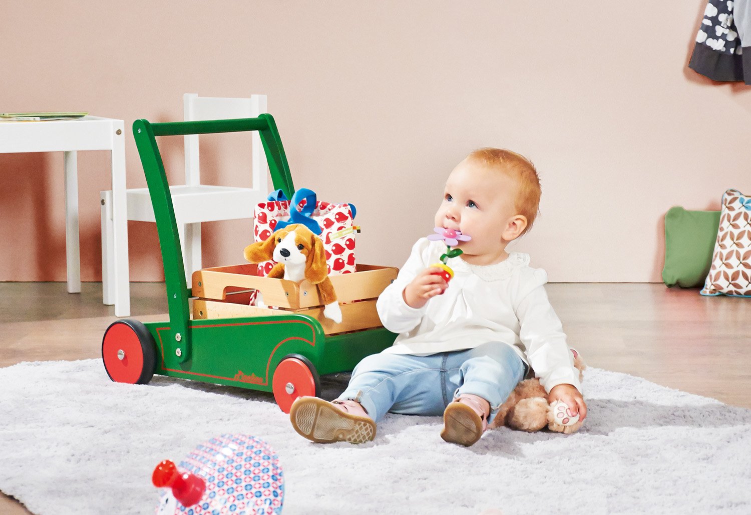 Pinolino Trotteur En Bois Trecker Tom Vert Bebe Puericulture Eveil Et Jouets Viamatica Com