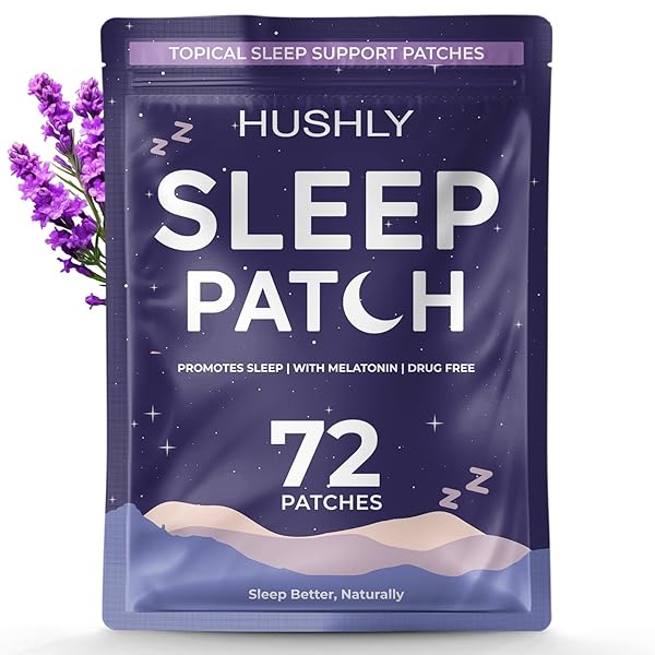 HUSHLY ORIGINAL PATCHES (72 PCS – 2.5 MONTHS) – PATCHES FOR ADULTS – EASY-TO-APPLY PATCH WITH VALERIAN & HOPS | RELAX & WAKE UP REFRESHED | LONG-LASTING NIGHT COMFORT FOR MEN & WOMEN