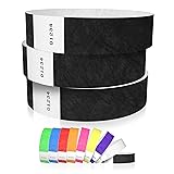600 WristCo Black Tyvek Wristbands for Events