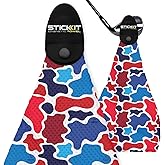 STICKIT Magnetic Golf Towel, Patriotic Camo | Top-Tier Microfiber Golf Towel with Deep Waffle Pockets | Industrial Strength Magnet for Strong Hold to Golf Carts or Clubs | Red, White and Blue Camo