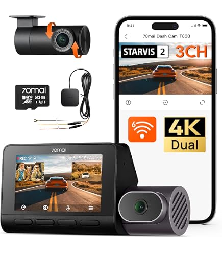 アクセサリー 70mai Dash Cam 4K T800 Premium Set Amazon.com: 【70mai Dash Cam T800+4G Hardwire Kit UP05】 70mai