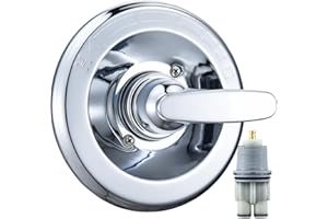 RJDIBAN Replacement for Delta Classic 13 Series Single-Function Trim Kit, T13010 Shower Handle, Fit Delta Shower Valve R10000 Series, Chrome (Cartridge Included)