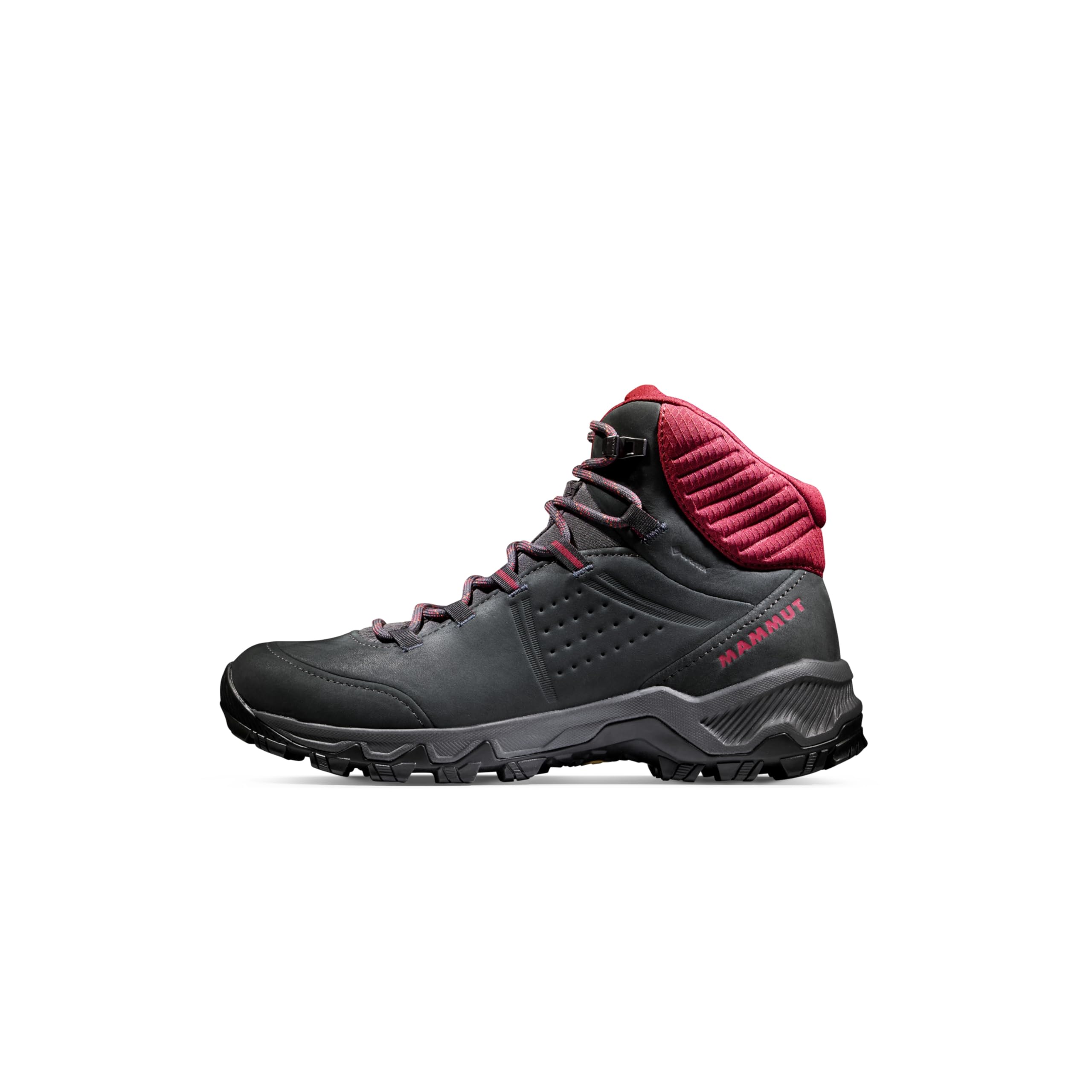 Mammut Nova IV Mid GTX Women | Wanderschuhe für Damen, Wasserdichte Trekkingschuhe, Outdoor Schuhe, Gore-Tex Bergschuhe, Sportschuhe für Hiking | Black-Blood Red, 6.5