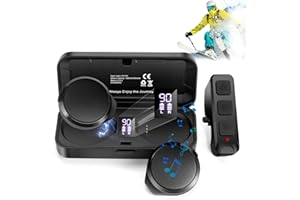 FEYA Ski Helmet Speakers with Remote Control【No Installation】True Wireless Stereo Skiing Headphones with Built-in Mic & LED Display Charging Box & 50+ Hours Work Time Headsets for Snowboarding/Motorcycling