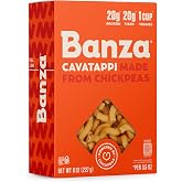 Banza Gluten Free Cavatappi Pasta from Chickpeas - 8 oz Box | High Protein Pasta with 20g per Serving - No-Compromises Taste &amp; Texture