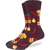 Good Luck Sock Men's Hot Sauce Socks, Adult, Shoe Size 7-12