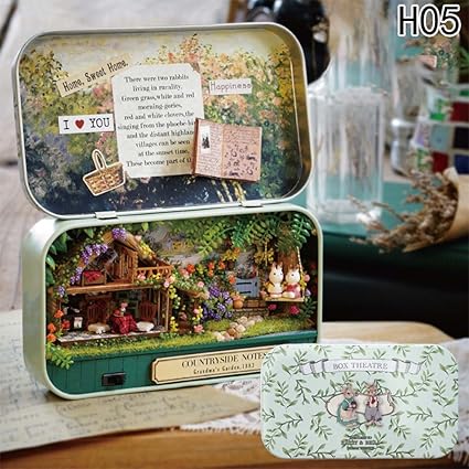 Fancyku Cuteroom DIY Dollhouse Miniature Box Theatre Idea Art Handicraft Gift For Birthday/Valentines Day (Rural)