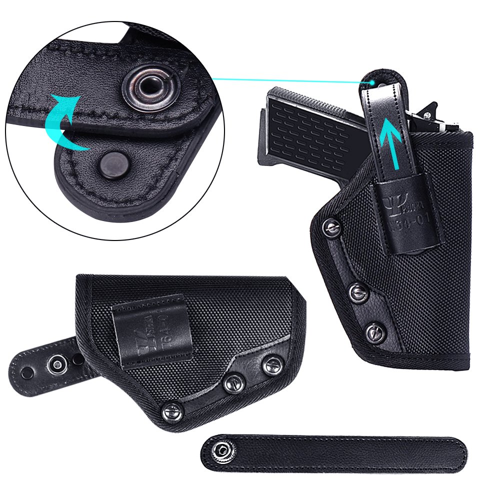LATIT OWB Holster, Concealed Carry, Removable Thumb Strap, Right Handed Use Only, Outside The Waistband Belt Holster