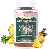 Premium Feminine Balance Gummies Vaginal Probiotic - for Women’s pH Balanced Health & Wellness - Immune Support - Vegan, Gluten-Free & Halal - Hawaiian Pineapple - 60 Gummies - 30 Servings (1)