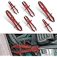 pinflaw 6 PCS Automotive Fuel Pipe Cut-off Pliers, 10.03"/7.28"/6.1" Nylon Plastic Non-slip Handle Coolant Hose Straight Cutting Sealing Pliers, Portable Accessories, Suitable for Most Cars (Red)