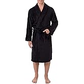 IZOD mens Comfort-soft Fleece - Drop Needle Bathrobe