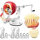 Apple Peeler Corer, Long lasting Chrome Cast Magnesium Alloy Apple Peeler Slicer Corer with Stainless Steel Blades and Powerf