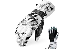 Hoihoo Ski Gloves - Waterproof Winter Snowboarding Gloves for Men & Women, Touchscreen Compatible, Warm Below -30F