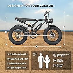 HiKeep Electric Bike for Adults, 20 inch Fat Tire