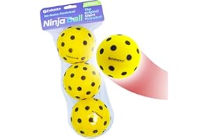 Enhance Pickleball Ninja Ball - The Original Silent Pickleball - Foam Balls for Quiet Practice - Comes with 3 Balls - Indoor or Outdoor Use