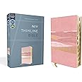 NIV, Thinline Bible, Leathersoft, Pink, Red Letter, Thumb Indexed, Comfort Print
