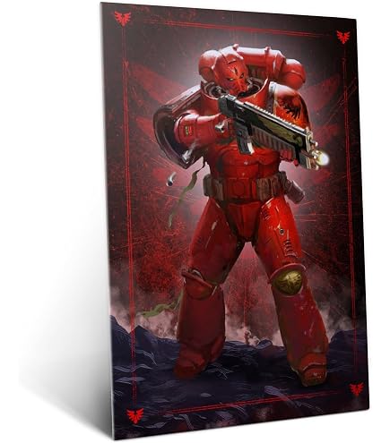 Amazon.com: Displate Metal Poster Warhammer Space Marine Captain