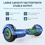 MEGA MOTION Hoverboard 6.5 Inch Blue Bluetooth Speaker LED Lights 20-100kg view 2